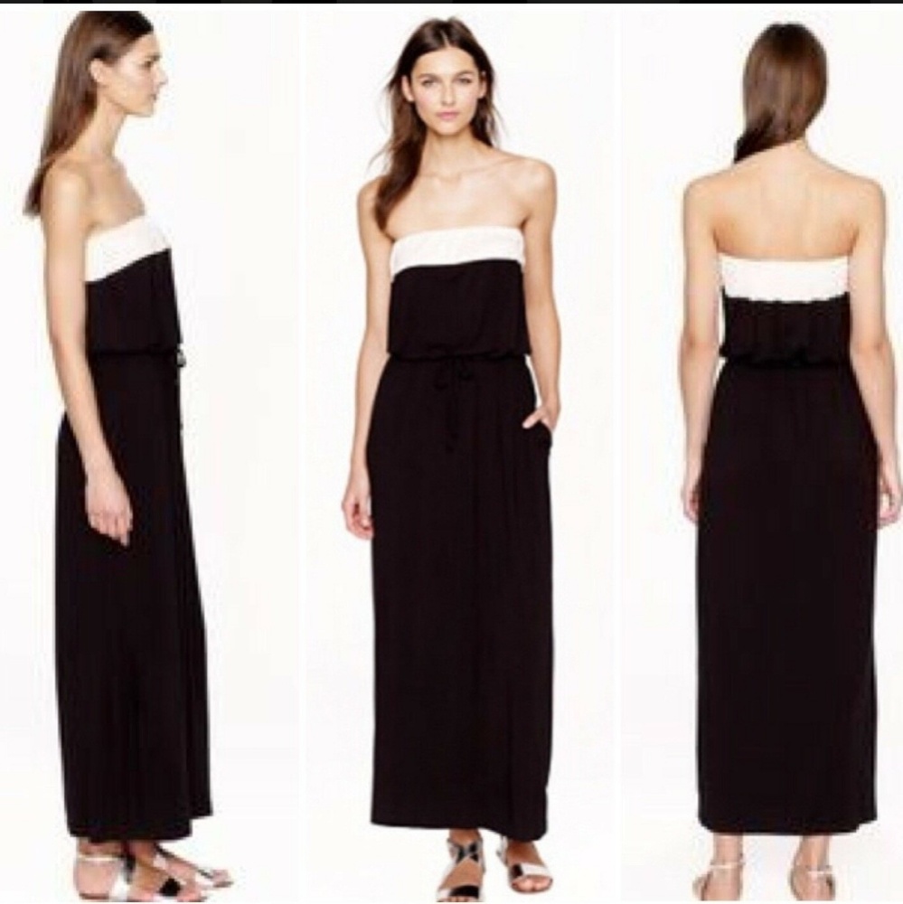✔J. Crew Amie Strapless Tube top maxi dress